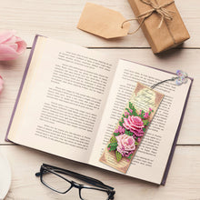 Load image into Gallery viewer, 3Pcs Special Shape Rose Convallaria Majalis Diamond Painting Bookmarks

