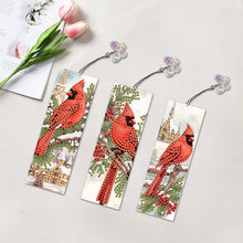 Load image into Gallery viewer, 3Pcs Special Shape Cardinal In The Snow Diamond Painting Bookmark for Bookworms
