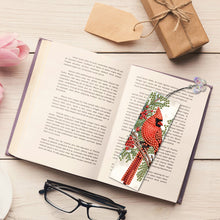 Load image into Gallery viewer, 3Pcs Special Shape Cardinal In The Snow Diamond Painting Bookmark for Bookworms

