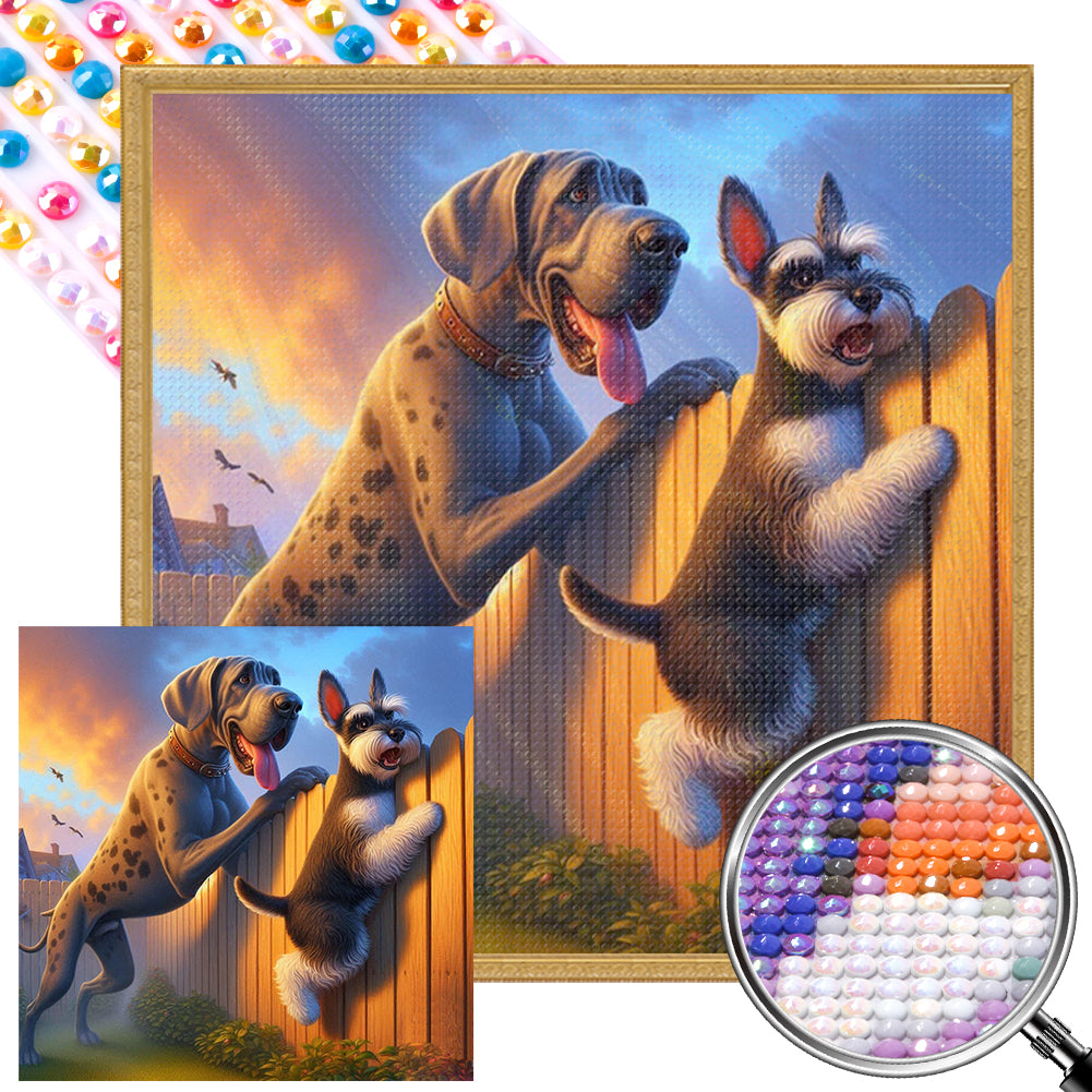 AB Diamond Painting - Full Round - Naughty dog (40*40CM)
