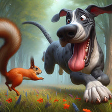 Load image into Gallery viewer, AB Diamond Painting - Full Round - Naughty dog (40*40CM)

