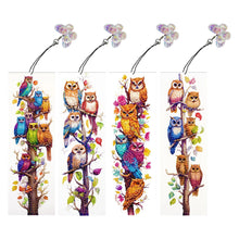 Load image into Gallery viewer, 4Pcs Special Shape Owl Diamond Painting Bookmark Art Projects for Book Lovers
