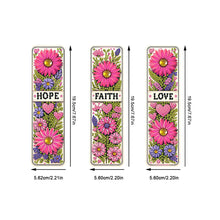 Load image into Gallery viewer, 3Pcs Special Shape Daisy Bouquet Diamond Painting Bookmark for Book Lovers
