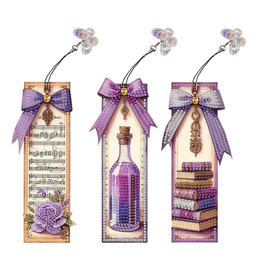 3Pcs Special Shape Magic Potion Diamond Painting Bookmark for Book Lovers