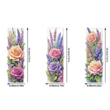 Load image into Gallery viewer, 3Pcs Special Shape Rose Bouquet Diamond Painting Bookmark for Book Lovers

