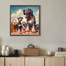 Load image into Gallery viewer, AB Diamond Painting - Full Round - Summer dog playing (40*40CM)
