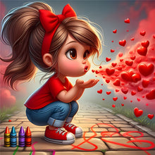 Load image into Gallery viewer, Diamond Painting - Full Round - Love girl (30*30CM)
