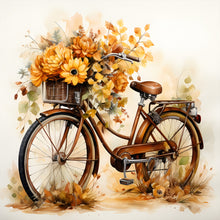 Load image into Gallery viewer, Diamond Painting - Full Round - Vintage bicycle bouquet (30*30CM)
