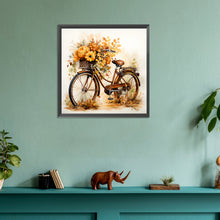 Load image into Gallery viewer, Diamond Painting - Full Round - Vintage bicycle bouquet (30*30CM)
