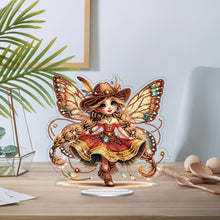 Load image into Gallery viewer, Acrylic Special Shaped Butterfly Girl Diamond Painting Desktop Decor for Adults
