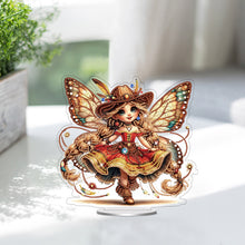 Load image into Gallery viewer, Acrylic Special Shaped Butterfly Girl Diamond Painting Desktop Decor for Adults
