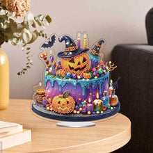 Load image into Gallery viewer, Acrylic Special Shaped Halloween Cake Desktop Diamond Art Kits for Home Decor
