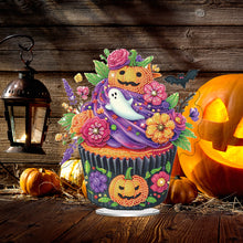 Load image into Gallery viewer, Acrylic Special Shaped Halloween Cake Desktop Diamond Art Kits for Home Decor
