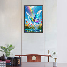 Load image into Gallery viewer, Diamond Painting - Full Round - Butterfly and rainbow (30*45CM)
