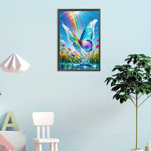 Load image into Gallery viewer, Diamond Painting - Full Round - Butterfly and rainbow (30*45CM)
