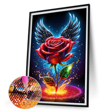 Load image into Gallery viewer, Diamond Painting - Full Round - Red rose and wings (30*45CM)
