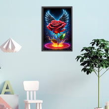 Load image into Gallery viewer, Diamond Painting - Full Round - Red rose and wings (30*45CM)
