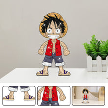 Load image into Gallery viewer, Acrylic One Piece Character Luffy 5D DIY Diamond Art Shake Head Tabletop Decor
