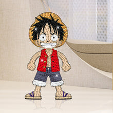 Load image into Gallery viewer, Acrylic One Piece Character Luffy 5D DIY Diamond Art Shake Head Tabletop Decor
