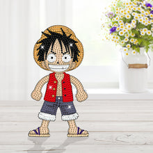 Load image into Gallery viewer, Acrylic One Piece Character Luffy 5D DIY Diamond Art Shake Head Tabletop Decor
