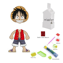 Load image into Gallery viewer, Acrylic One Piece Character Luffy 5D DIY Diamond Art Shake Head Tabletop Decor
