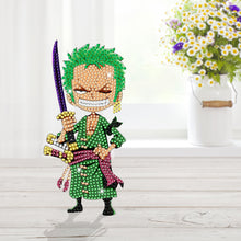 Load image into Gallery viewer, Acrylic One Piece Character Zoro 5D DIY Diamond Art Shake Head Tabletop Decor
