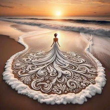 Load image into Gallery viewer, Diamond Painting - Full Round - Sea wave lace flower skirt (40*40CM)
