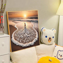 Load image into Gallery viewer, Diamond Painting - Full Round - Sea wave lace flower skirt (40*40CM)
