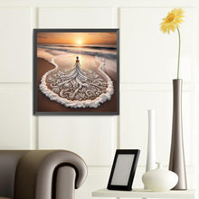 Load image into Gallery viewer, Diamond Painting - Full Round - Sea wave lace flower skirt (40*40CM)
