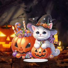 Load image into Gallery viewer, Acrylic Halloween Cat Diamond Painting Desktop Decorations for Home Office Decor
