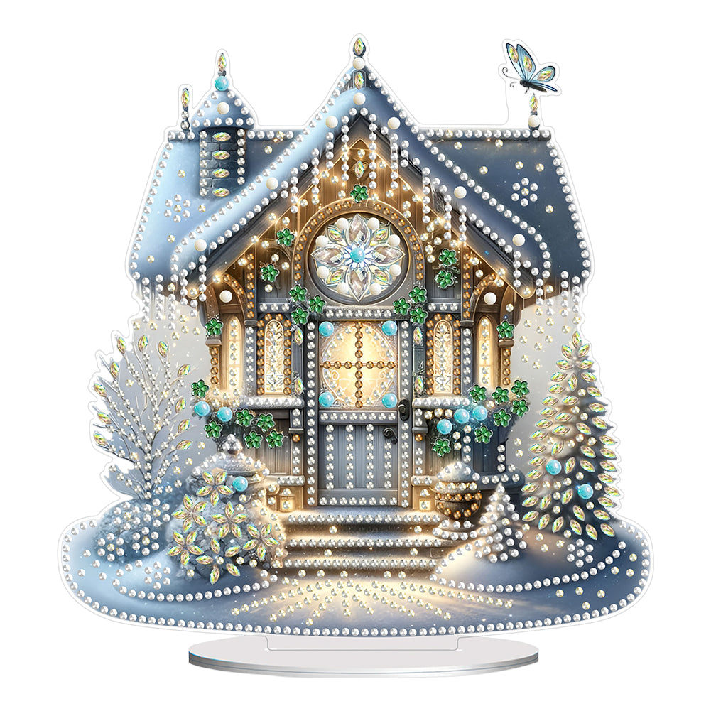 Acrylic Christmas House 5D DIY Diamond Painting Art Tabletop Decorations