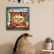 Load image into Gallery viewer, Diamond Painting - Partial Special Shaped - Gorgeous butterfly scroll (30*30CM)
