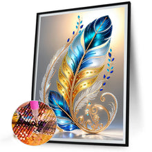 Load image into Gallery viewer, Diamond Painting - Partial Special Shaped - Gorgeous feathers (30*40CM)

