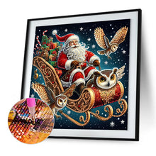 Load image into Gallery viewer, Diamond Painting - Partial Special Shaped - Santa Claus owl (30*30CM)
