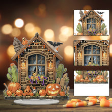 Load image into Gallery viewer, Acrylic Special Shape Halloween House Diamond Painting Desktop Ornaments Kits
