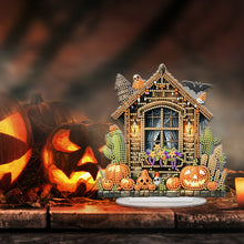 Load image into Gallery viewer, Acrylic Special Shape Halloween House Diamond Painting Desktop Ornaments Kits
