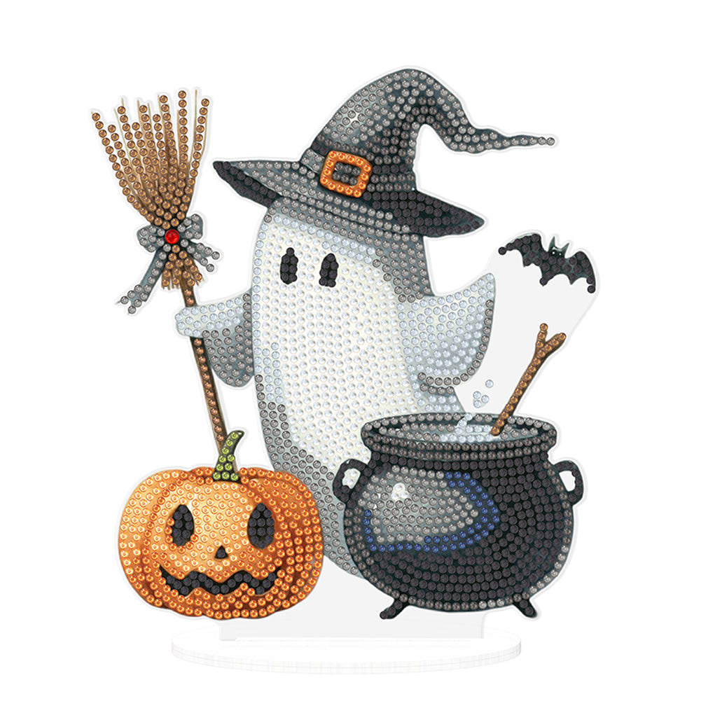 Acrylic Special Shape Halloween Ghost Diamond Painting Desktop Ornaments Kits