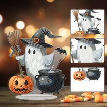 Load image into Gallery viewer, Acrylic Special Shape Halloween Ghost Diamond Painting Desktop Ornaments Kits
