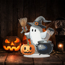 Load image into Gallery viewer, Acrylic Special Shape Halloween Ghost Diamond Painting Desktop Ornaments Kits
