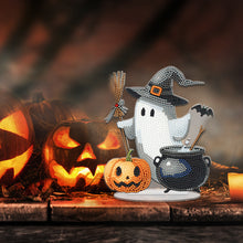 Load image into Gallery viewer, Acrylic Special Shape Halloween Ghost Diamond Painting Desktop Ornaments Kits
