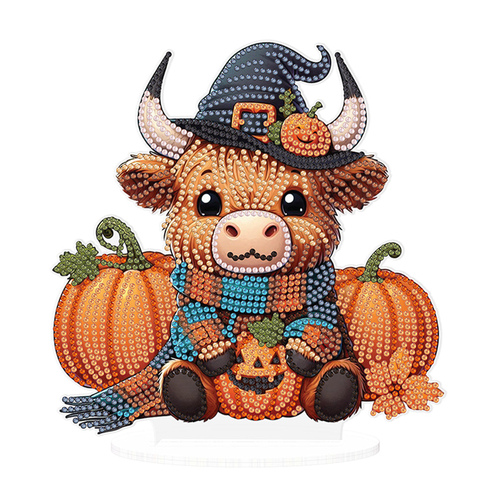 Acrylic Special Shape Halloween Yak Diamond Painting Desktop Ornaments Kits