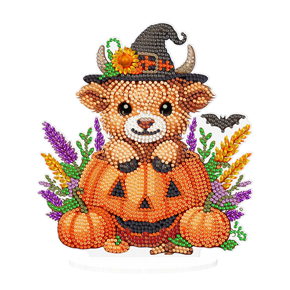 Acrylic Special Shape Halloween Yak Diamond Painting Desktop Ornaments Kits