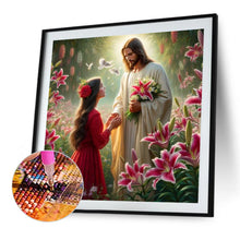 Load image into Gallery viewer, Diamond Painting - Full Round - Jesus and girl (40*40CM)
