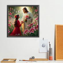 Load image into Gallery viewer, Diamond Painting - Full Round - Jesus and girl (40*40CM)
