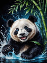 Load image into Gallery viewer, Diamond Painting - Full Round - Bamboo river and panda (40*60CM)

