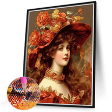 Load image into Gallery viewer, Diamond Painting - Full Round - Oil painting girl (40*50CM)
