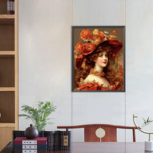 Load image into Gallery viewer, Diamond Painting - Full Round - Oil painting girl (40*50CM)
