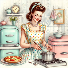 Load image into Gallery viewer, Diamond Painting - Full Round - Housewife in the 1950s (40*40CM)

