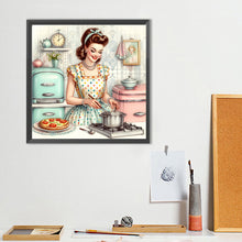 Load image into Gallery viewer, Diamond Painting - Full Round - Housewife in the 1950s (40*40CM)
