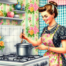 Load image into Gallery viewer, Diamond Painting - Full Round - Housewife in the 1950s (40*40CM)
